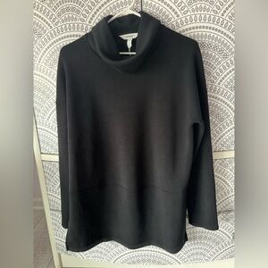 SPANX Women's Elegant Black Cowl Neck Sweater